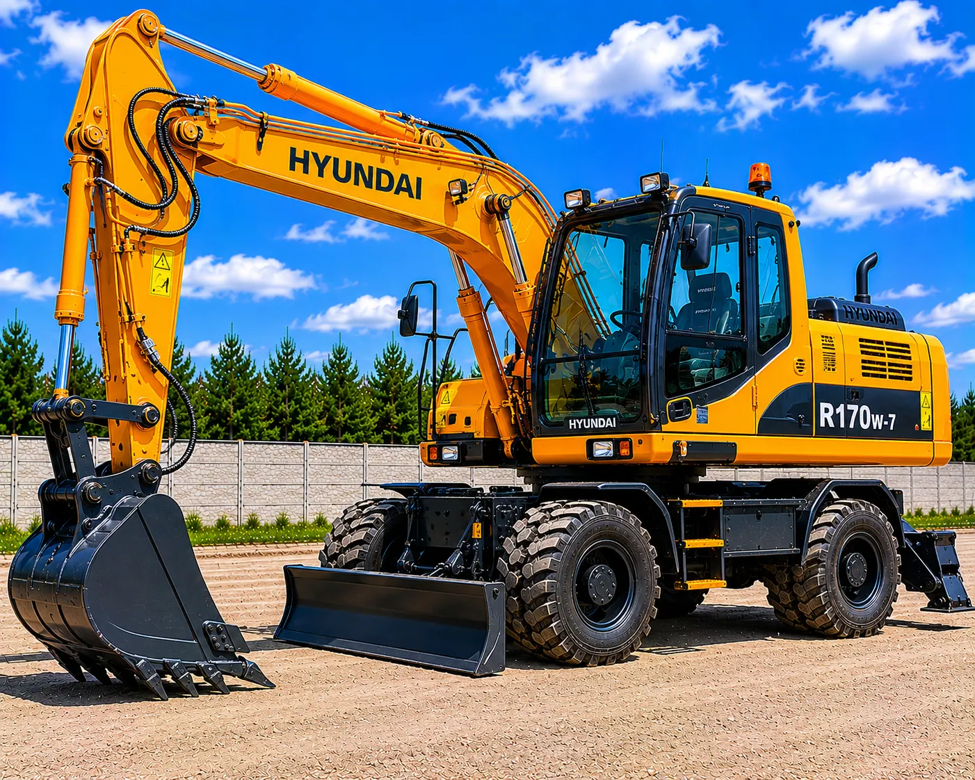 Колесный экскаватор Hyundai R170W-7 в аренду